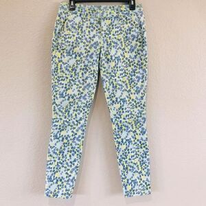 Khakis by Gap Blue Yellow Print Cropped Pants 0